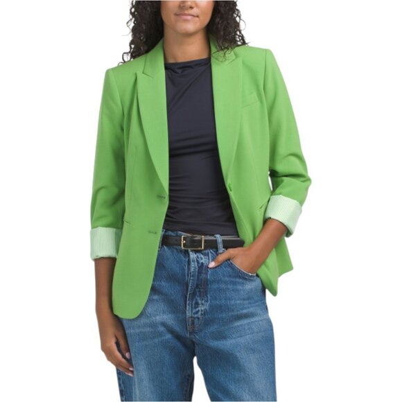 TAHARI ASL Button Front Blazer